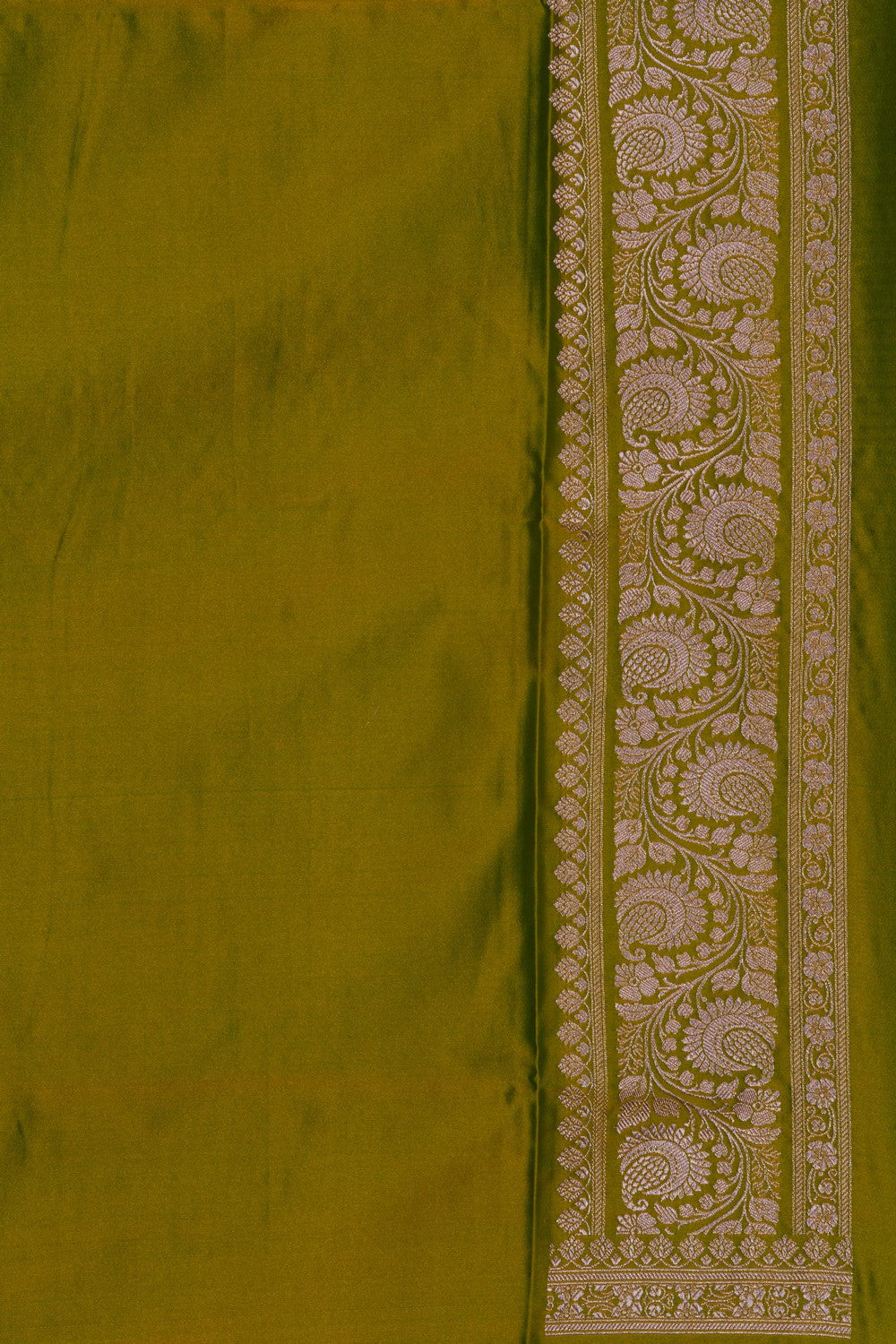 Image of Banarasi Satin Silk Spring Green Saree