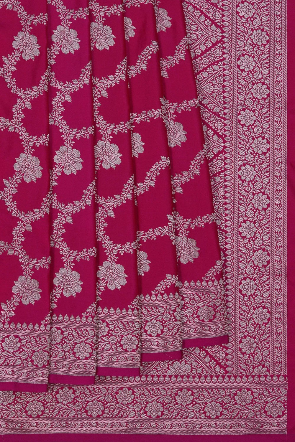 Image of Banarasi Satin Silk Pink Saree