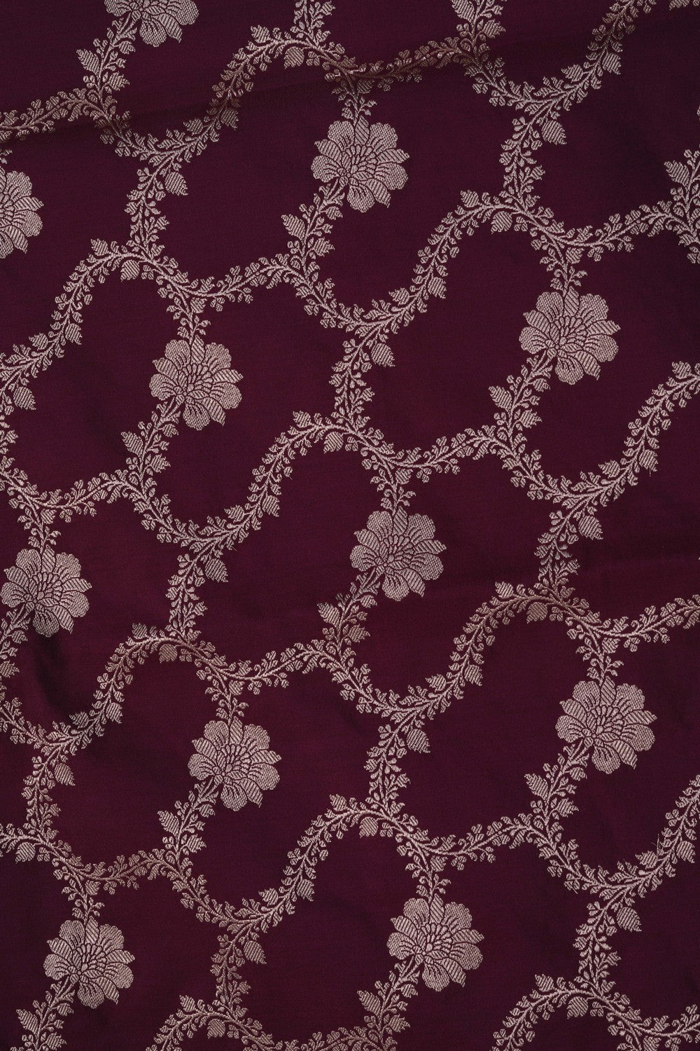 Image of Banarasi Satin Silk Maroon Saree