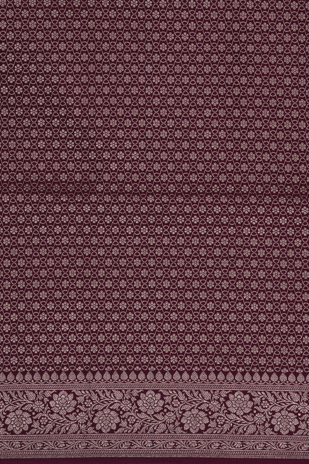 Image of Banarasi Satin Silk Maroon Saree