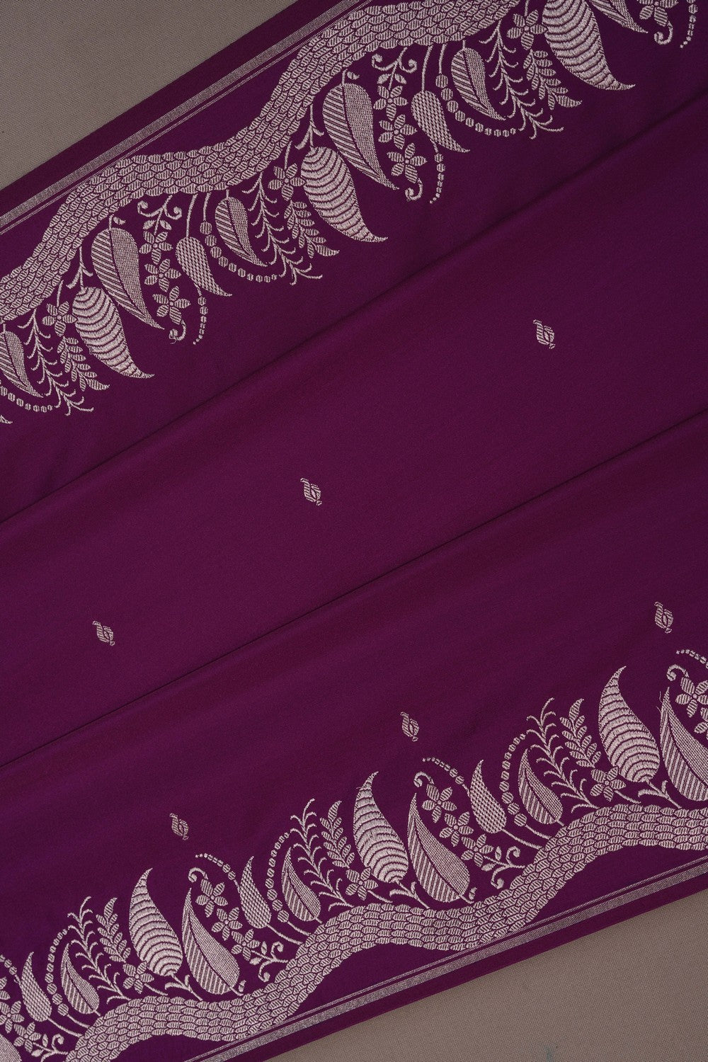 Image of Banarasi Satin Silk Purple Saree
