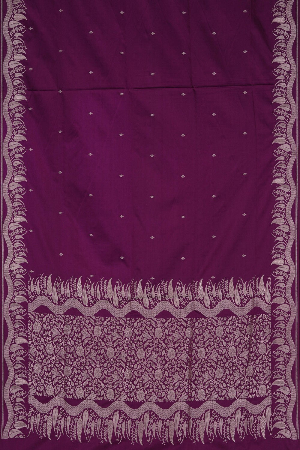 Image of Banarasi Satin Silk Purple Saree