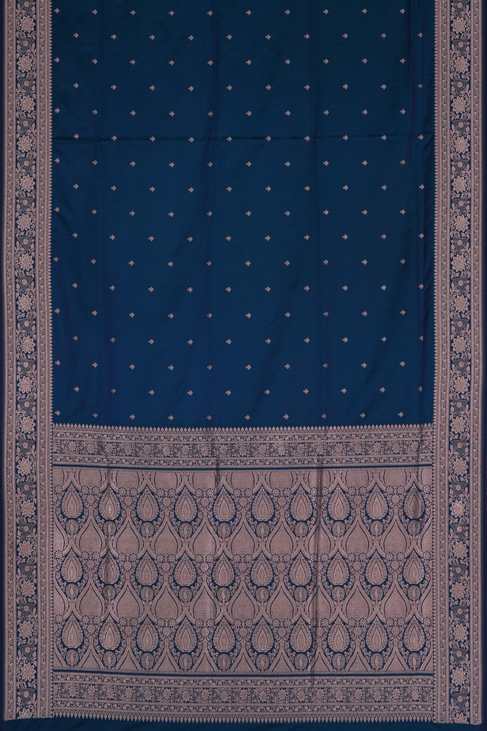 Image of Banarasi Satin Silk Blue Saree