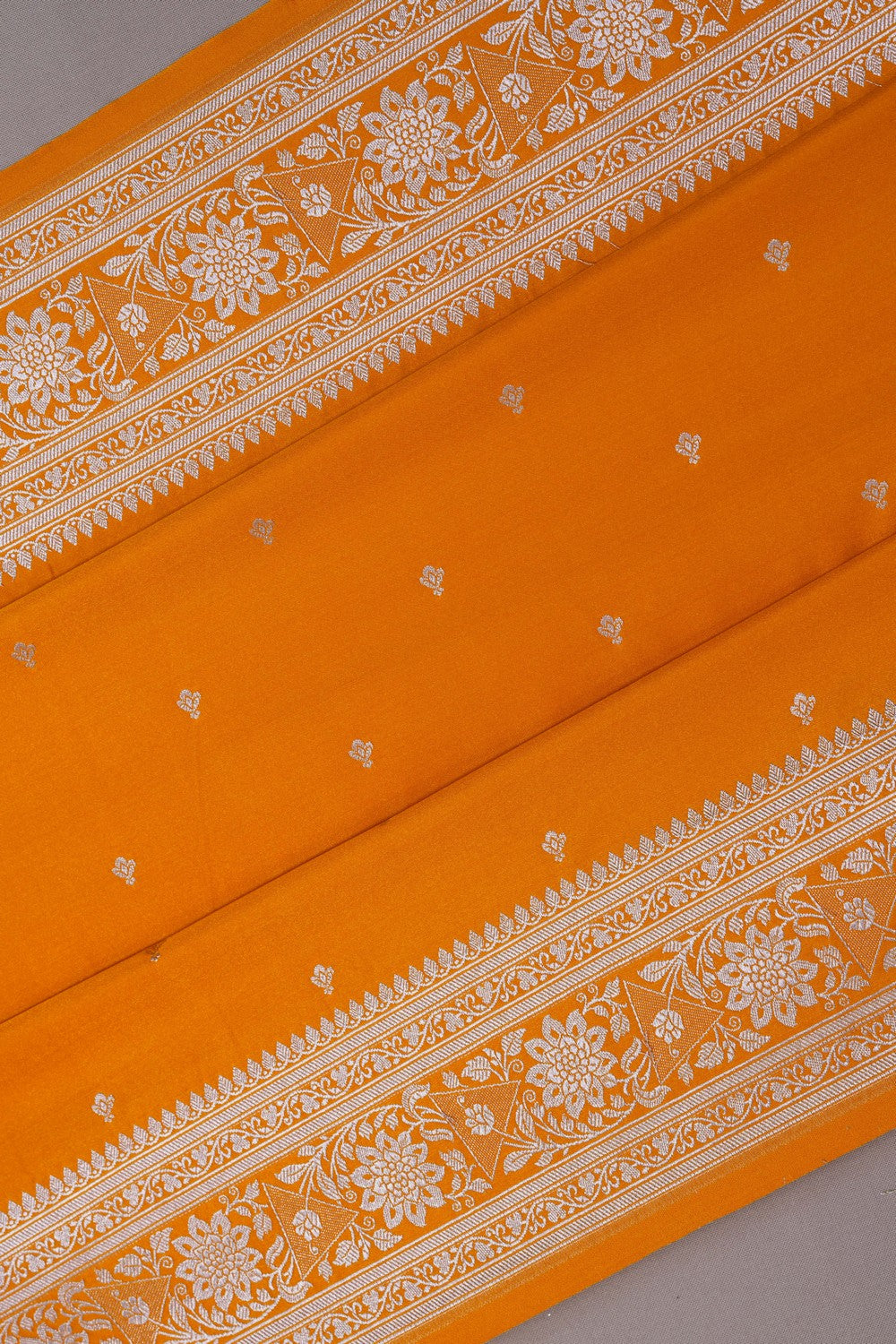 Image of Banarasi Satin Silk Mustard Saree