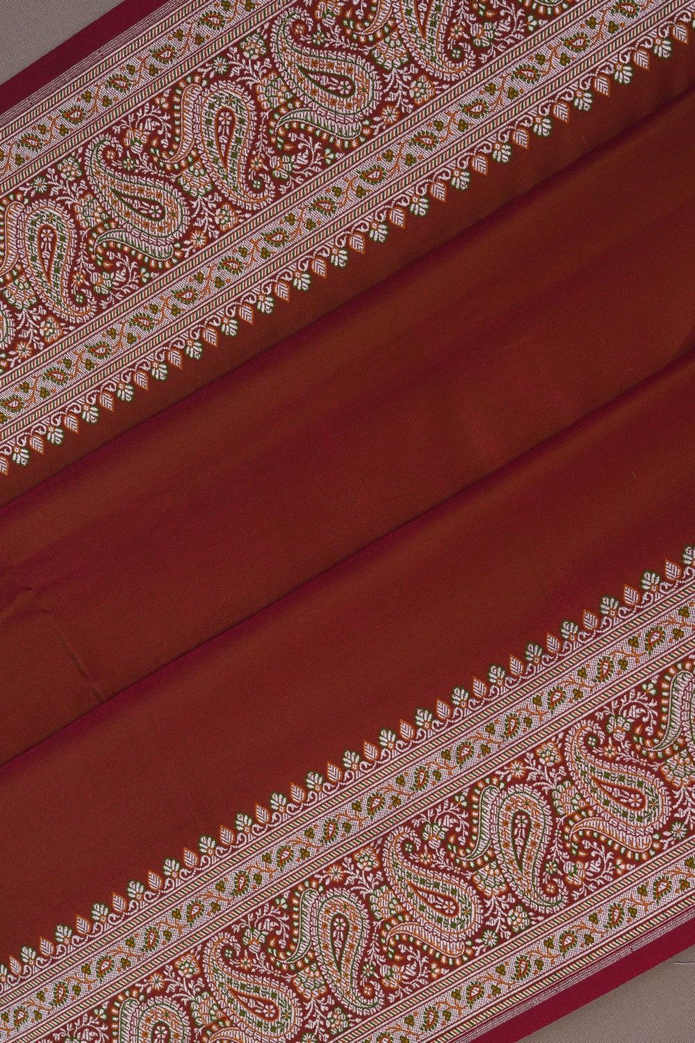 Image of Banarasi Satin Silk Red Saree