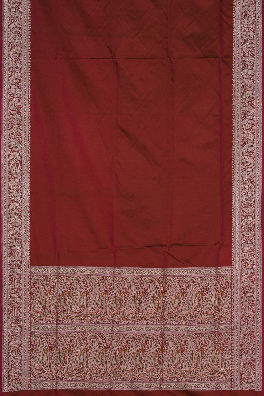 Image of Banarasi Satin Silk Red Saree