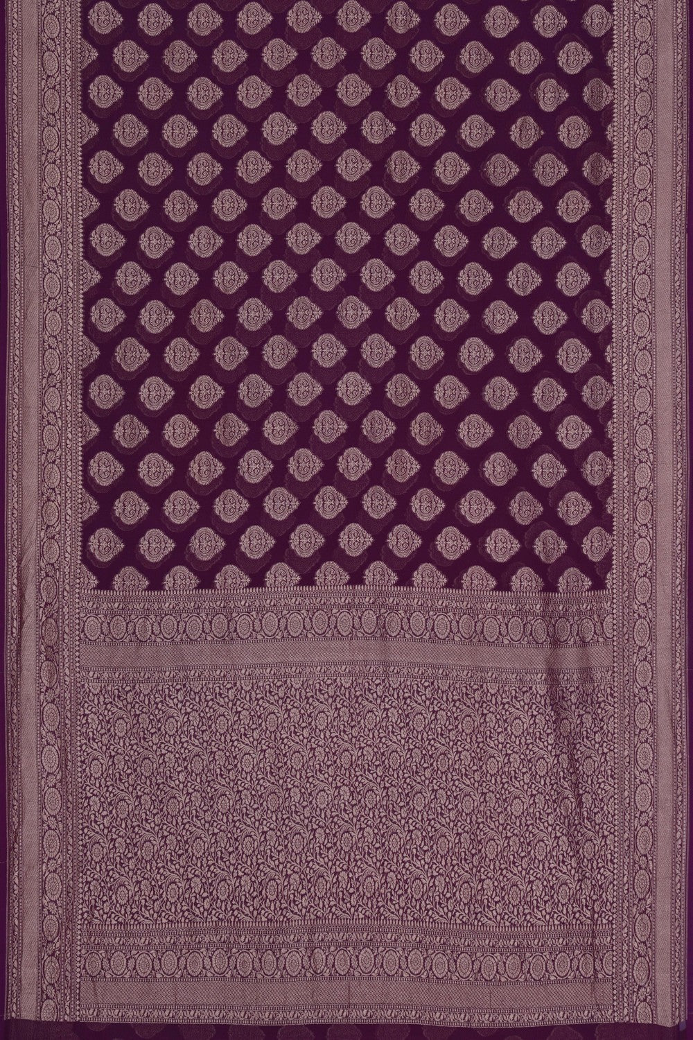 Image of Banarasi Georgette Purple Saree