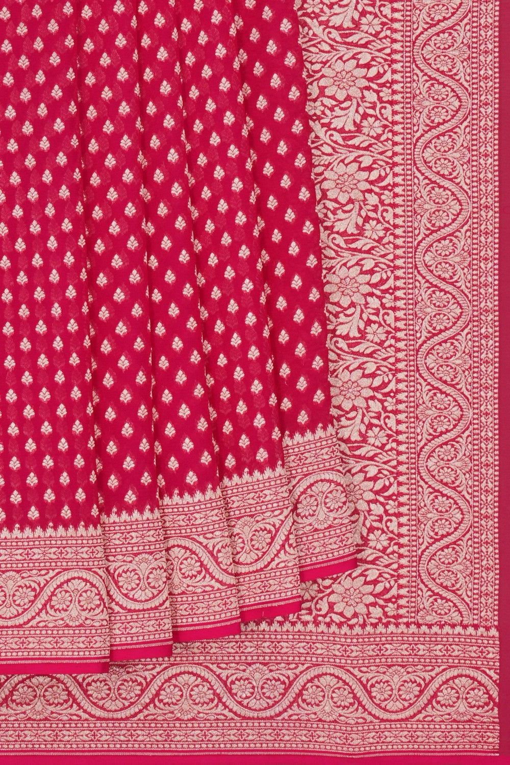 Image of Banarasi Georgette Pink Saree