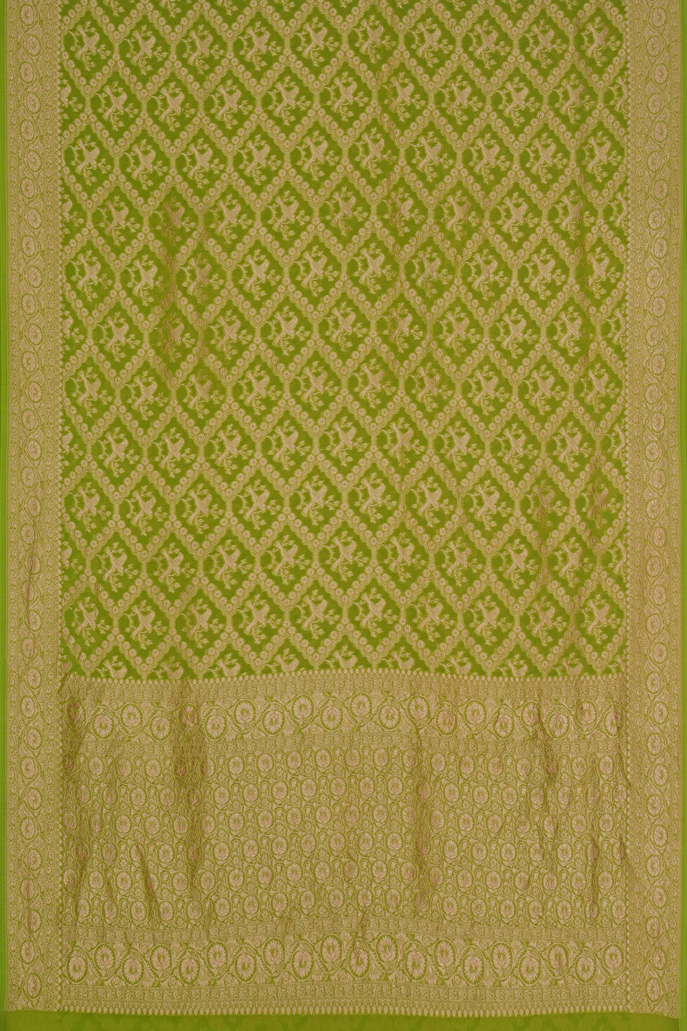 Image of Banarasi Georgette Green Saree