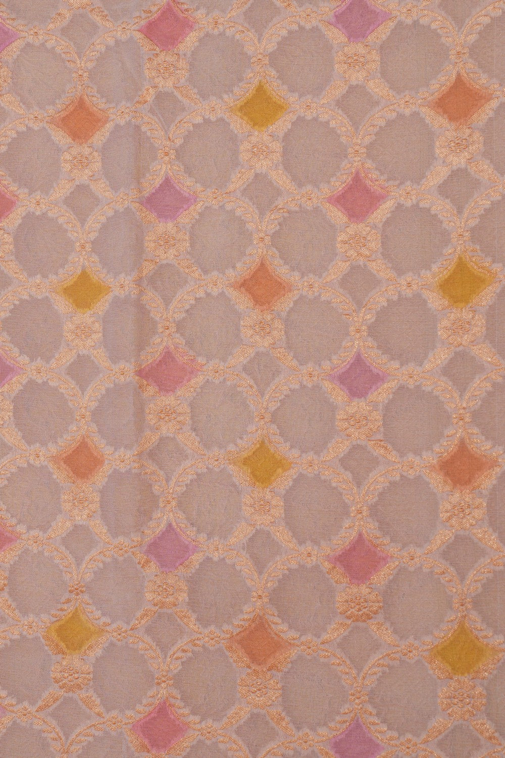 Image of Banarasi Georgette Off-White Saree