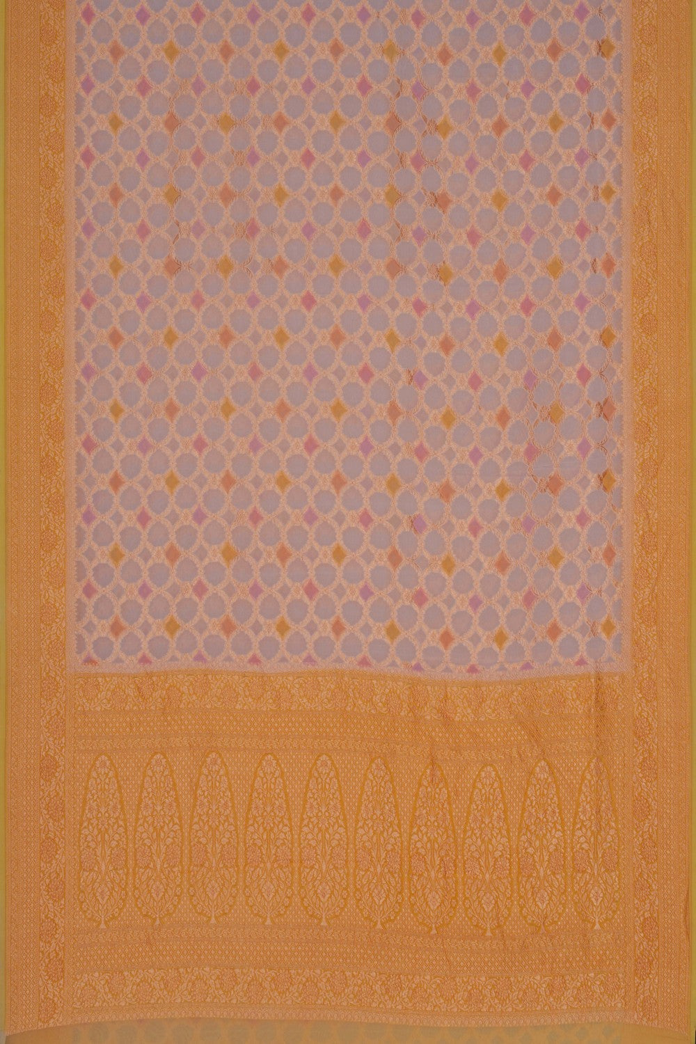 Image of Banarasi Georgette Off-White Saree