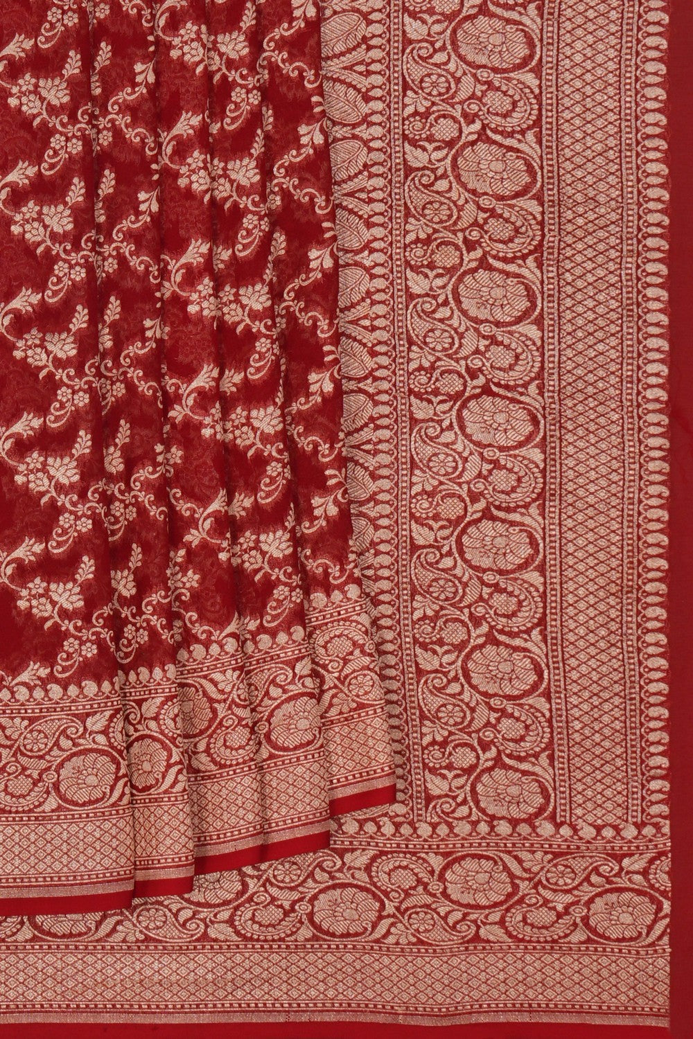 Image of Banarasi Georgette Red Saree
