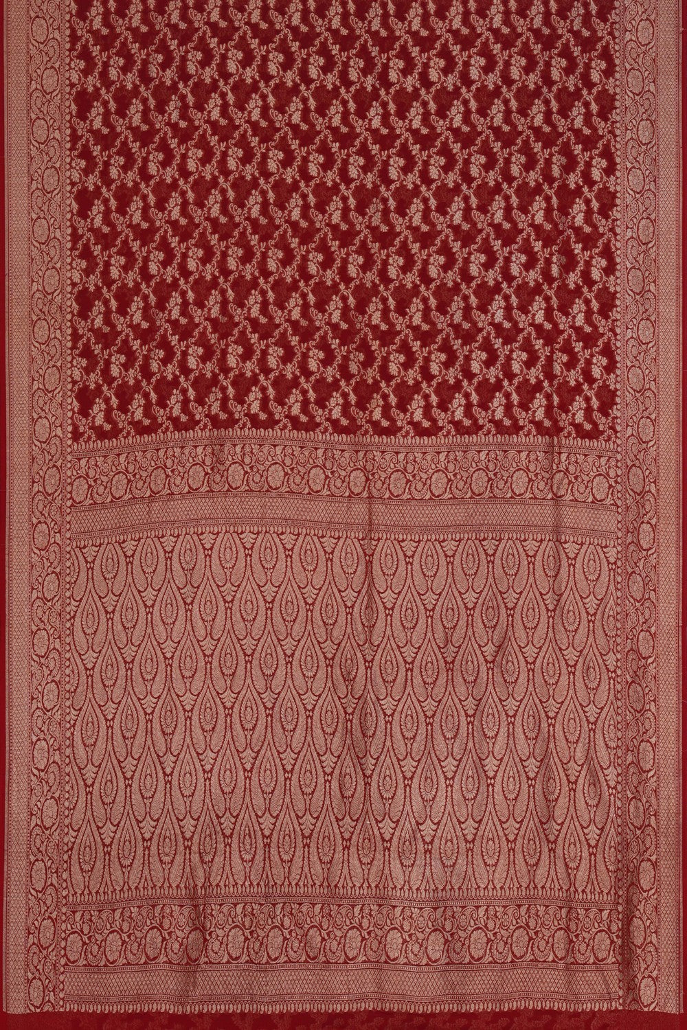 Image of Banarasi Georgette Red Saree