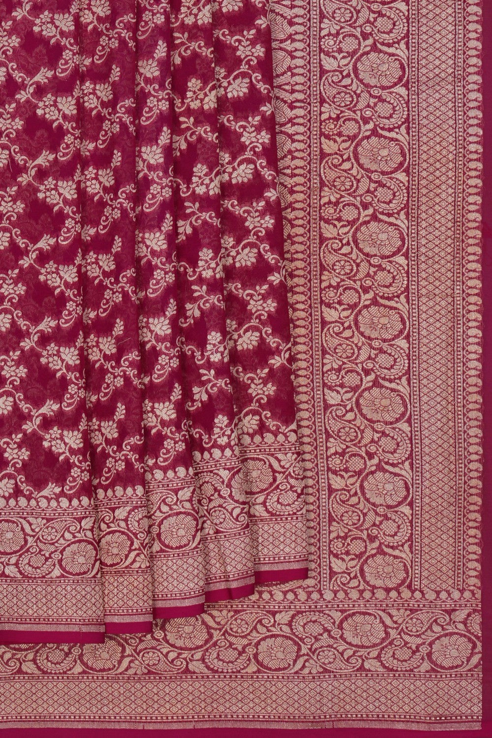 Image of Banarasi Georgette Pink Saree