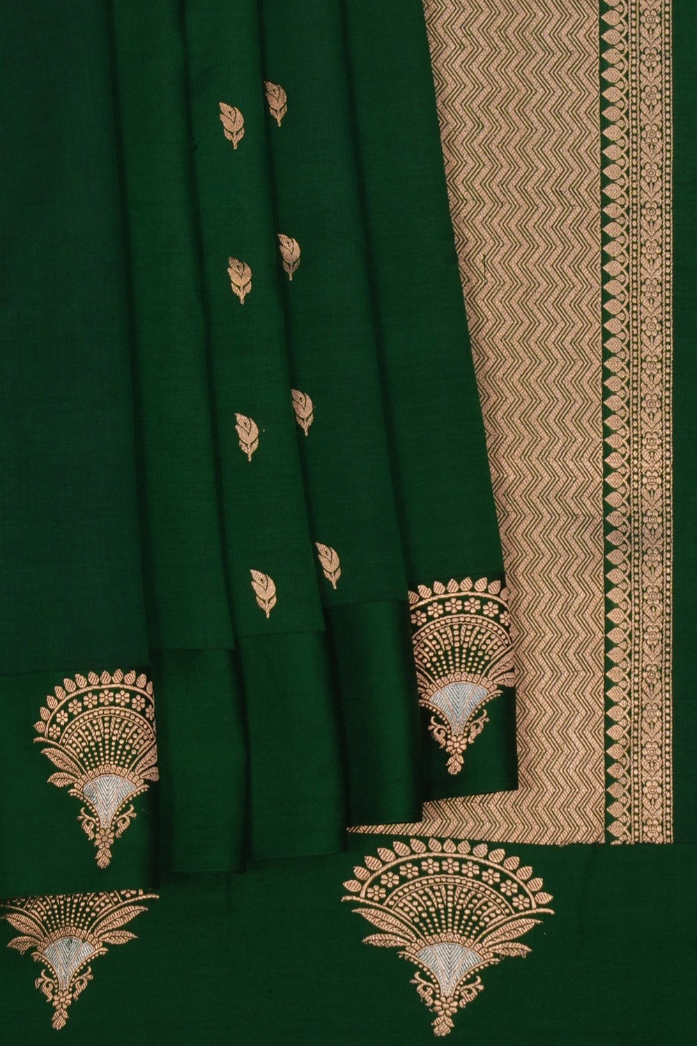 Image of Banarasi Silk Green Saree