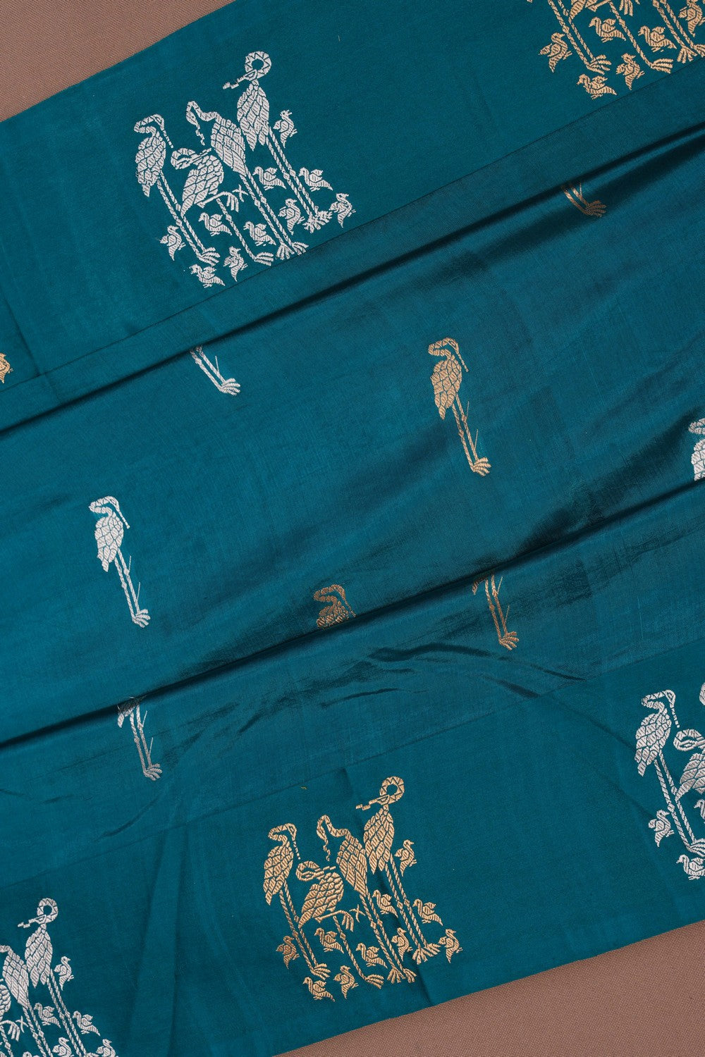 Image of Banarasi Silk Blue Saree