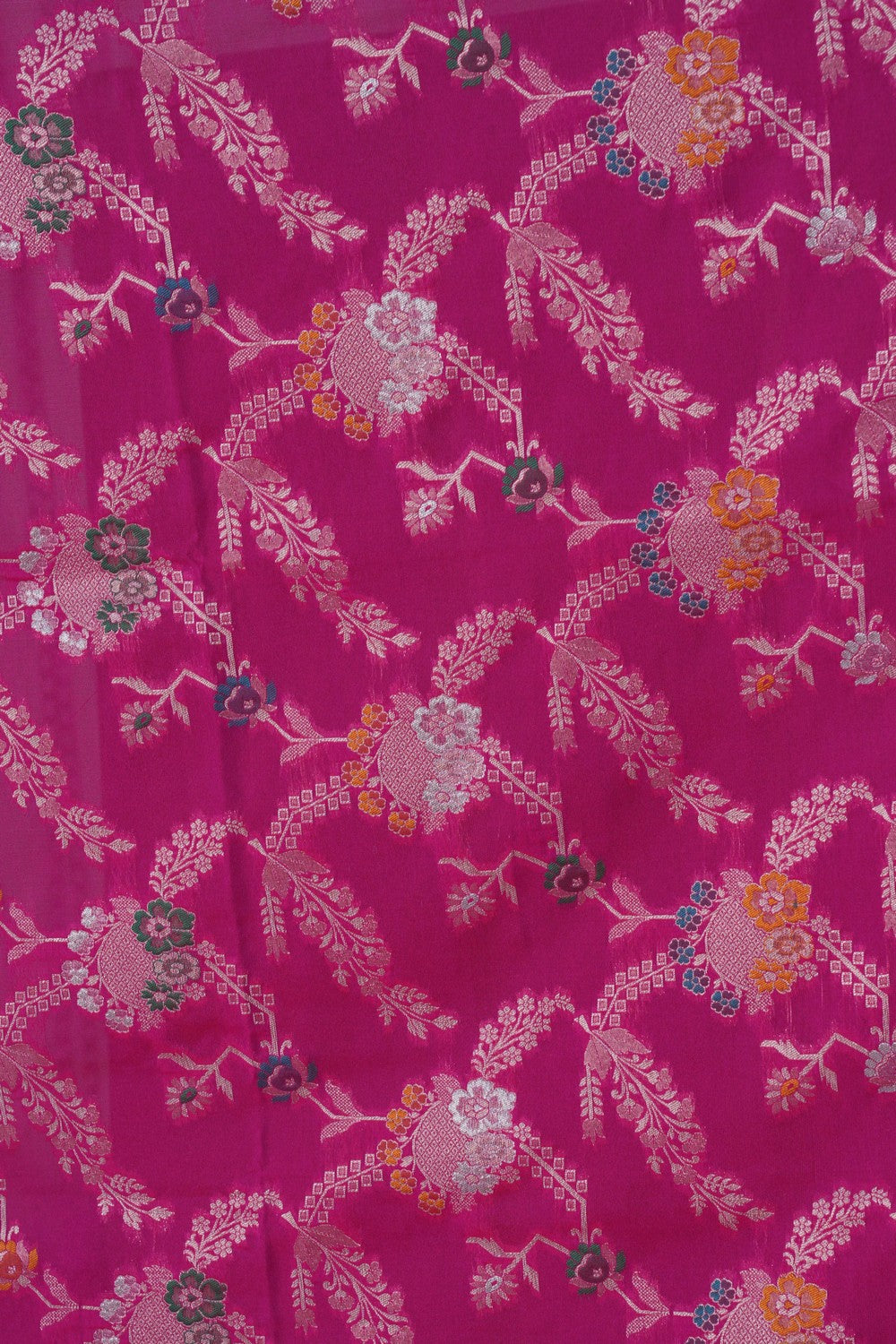 Image of Banarasi Brocade Silk Pink Saree