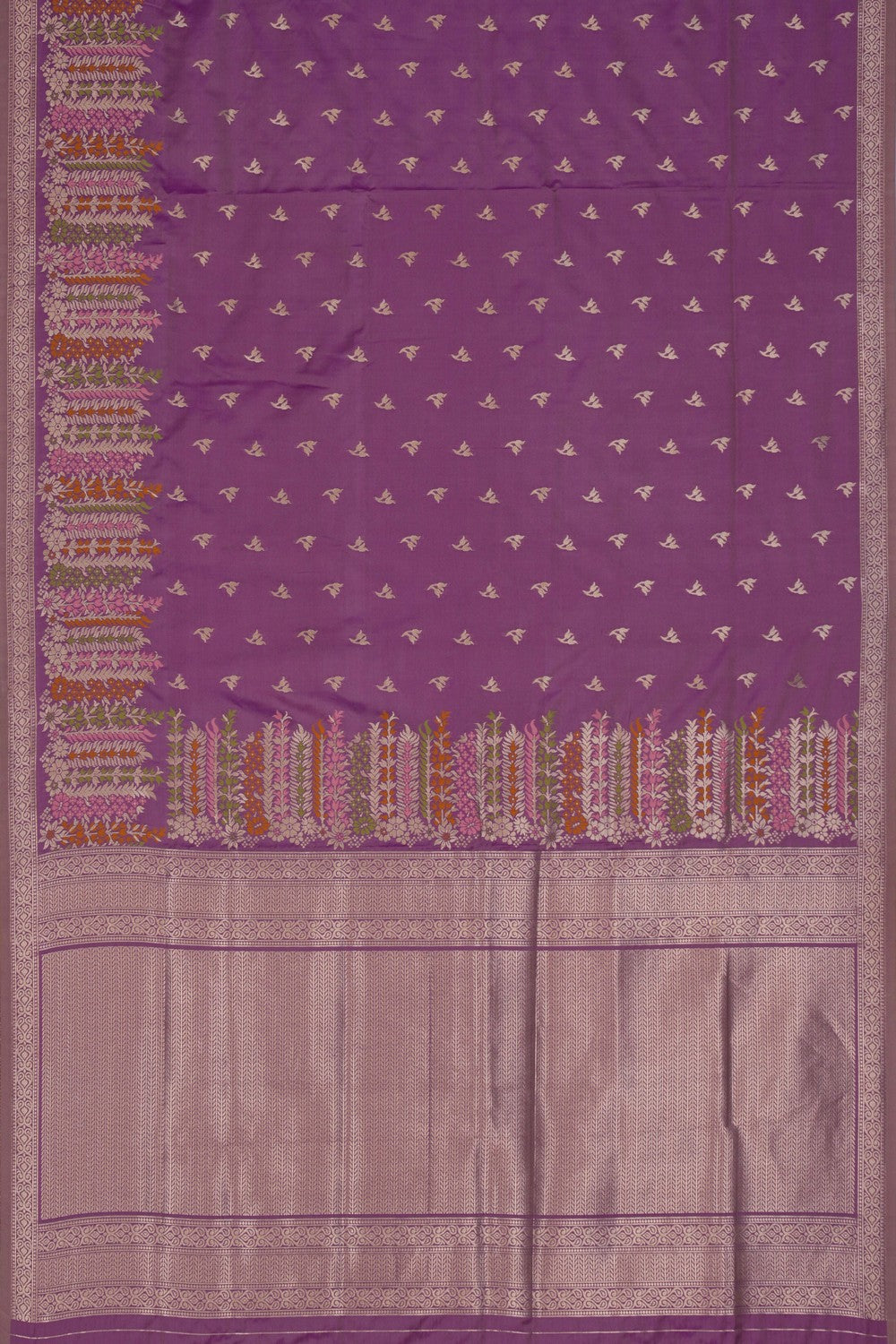 Image of Banarasi Brocade Silk Purple Saree