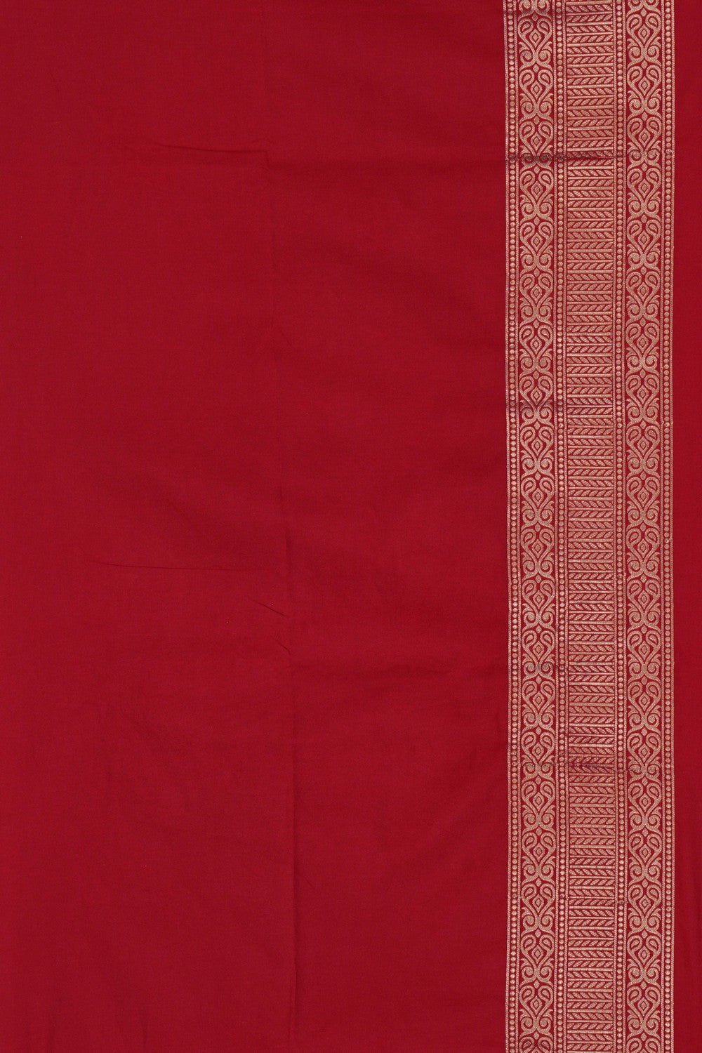 Image of Banarasi Brocade Silk Red Saree