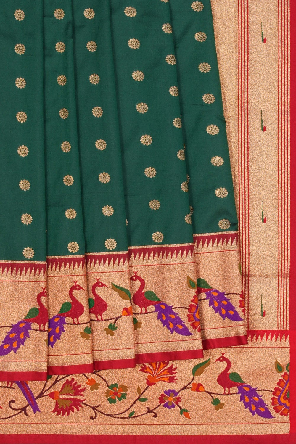 Image of Banarasi Silk Green Saree