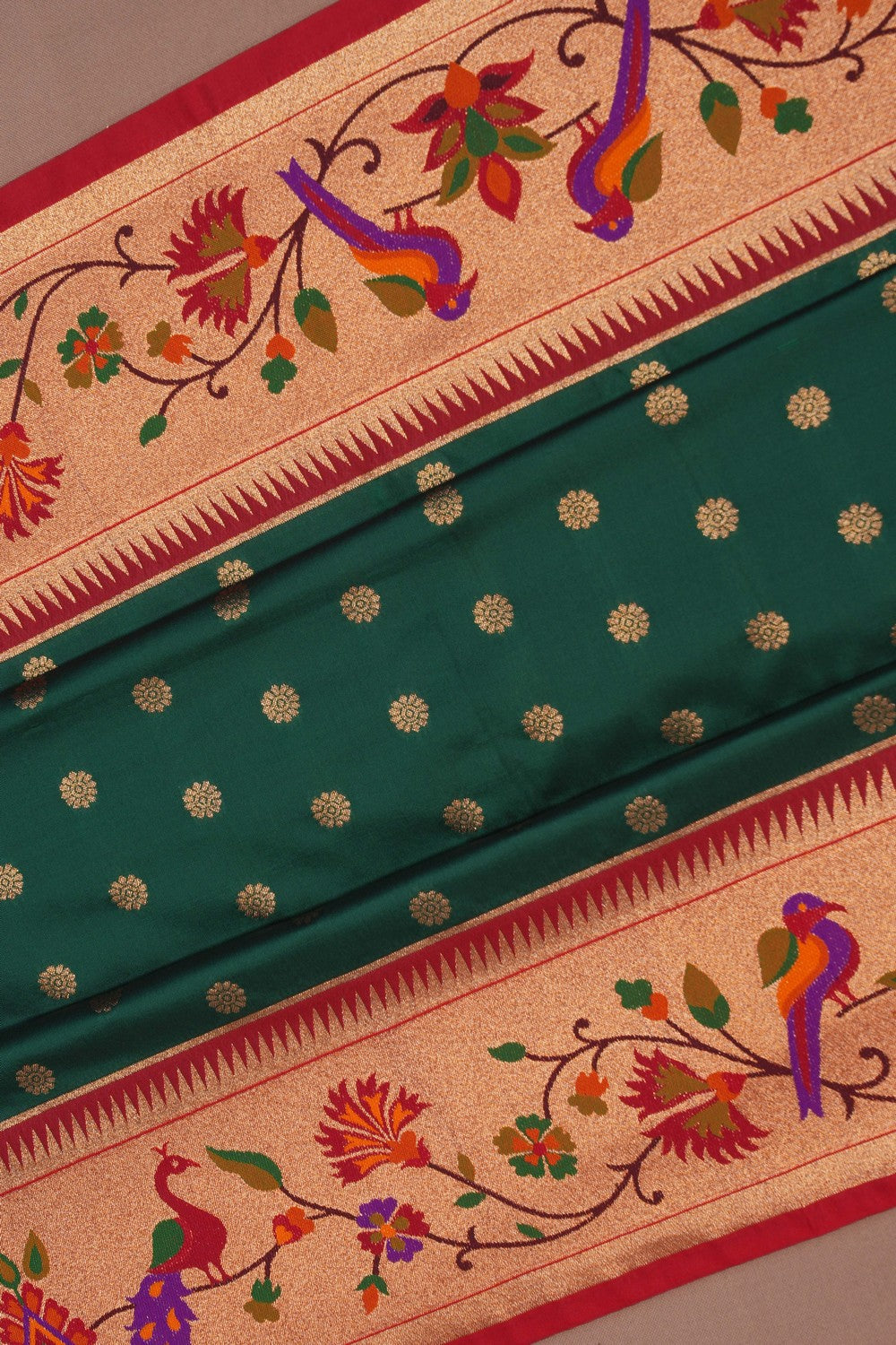 Image of Banarasi Silk Green Saree