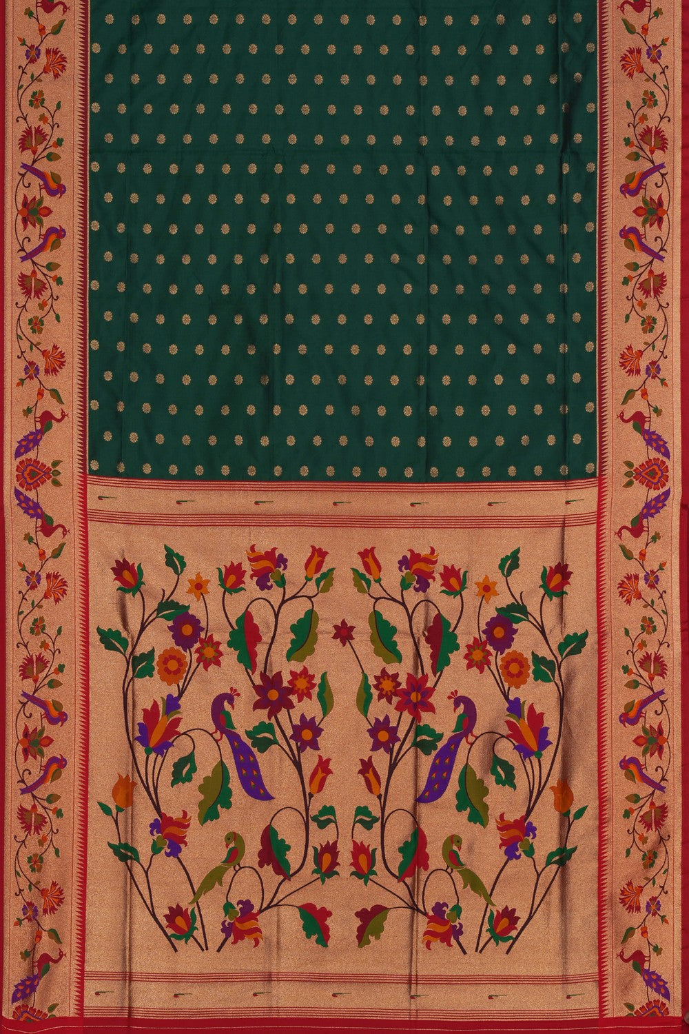 Image of Banarasi Silk Green Saree