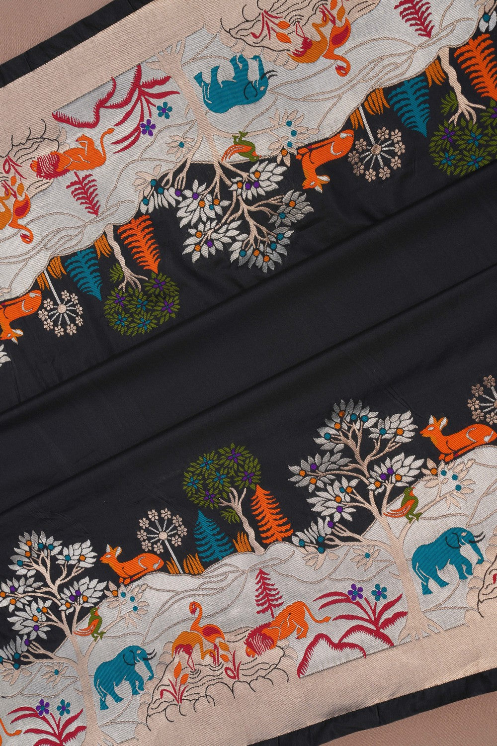 Image of Banarasi Silk Black Saree