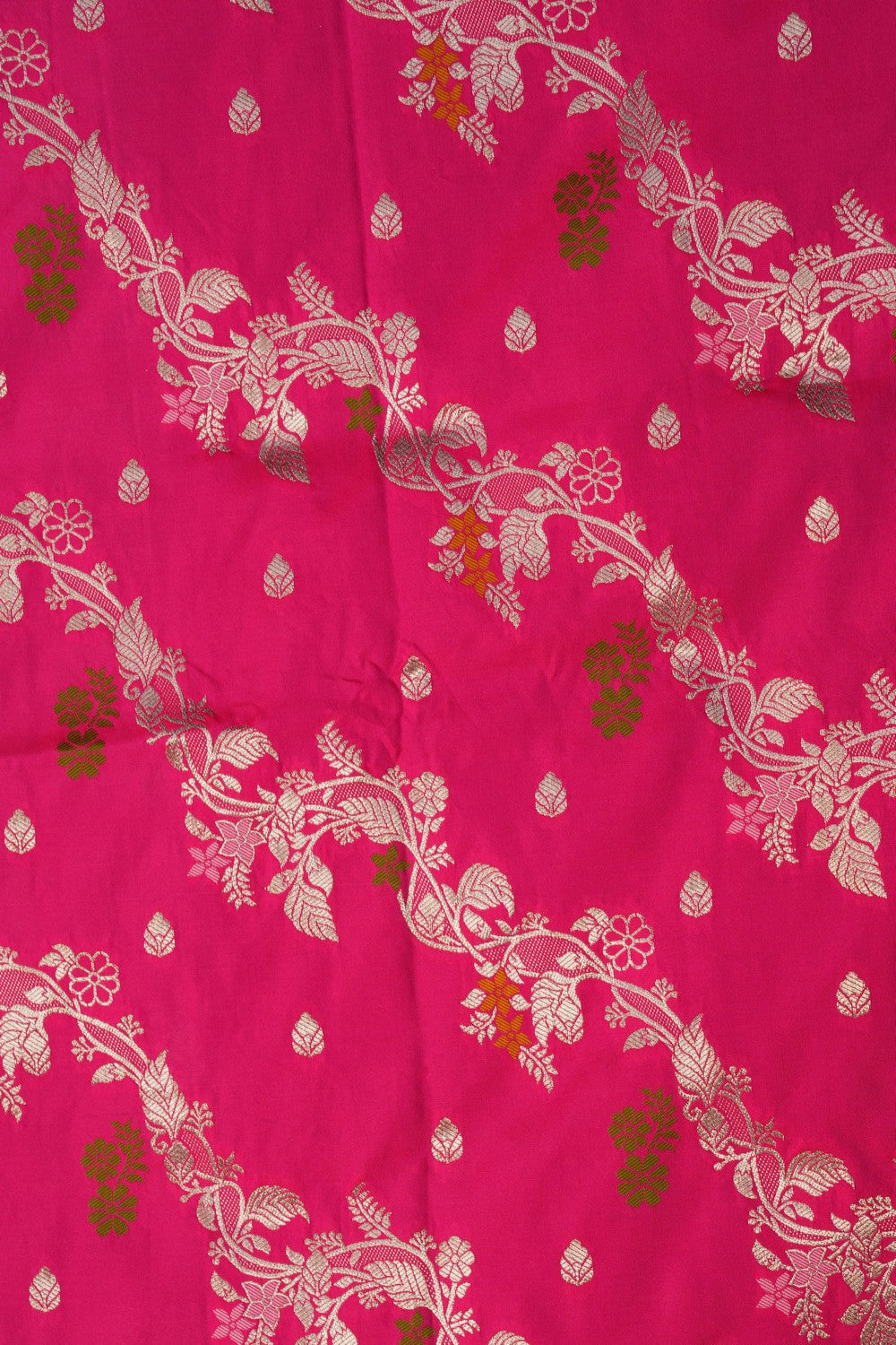 Image of Banarasi Brocade Silk Pink Saree