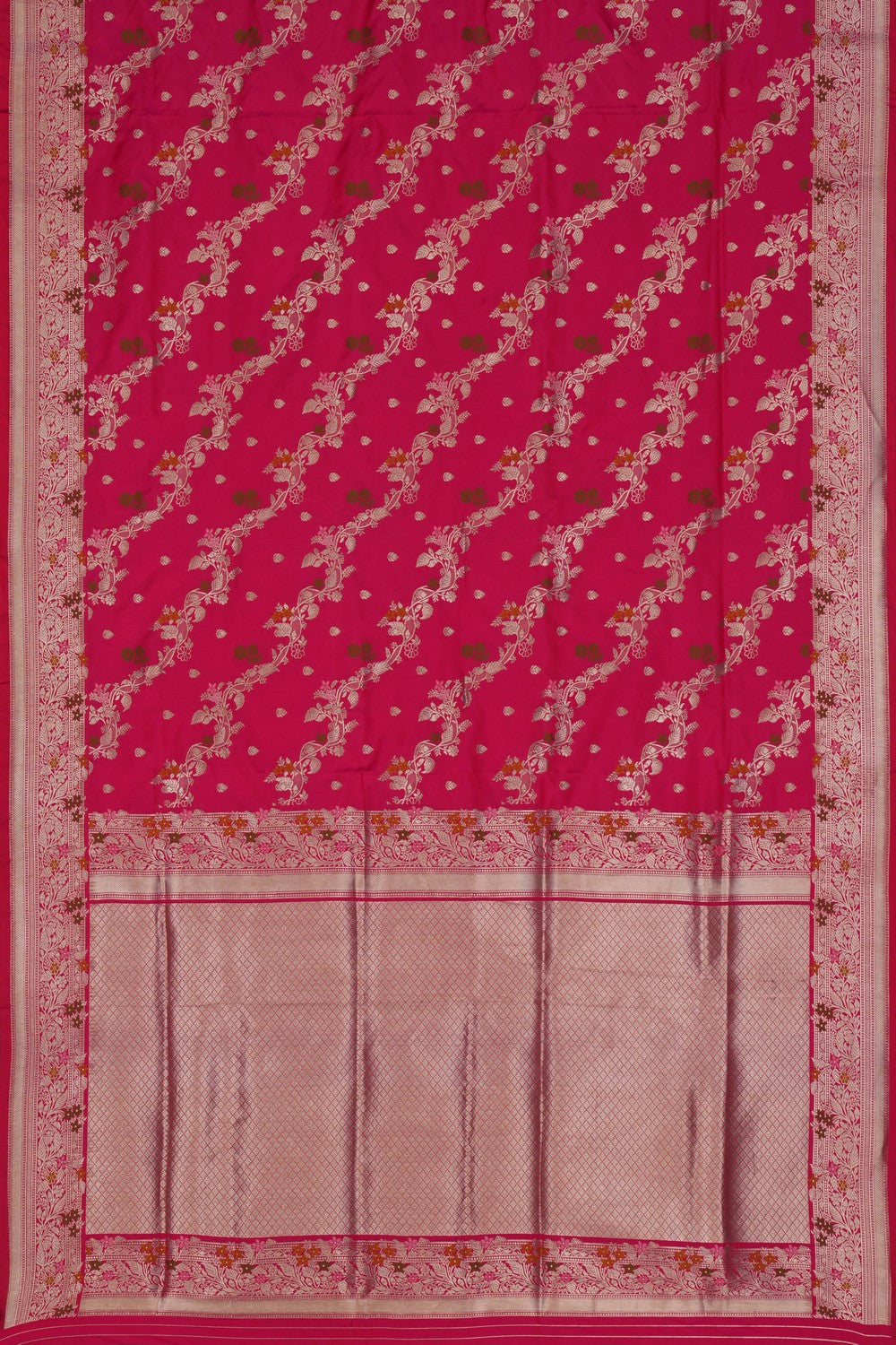 Image of Banarasi Brocade Silk Pink Saree