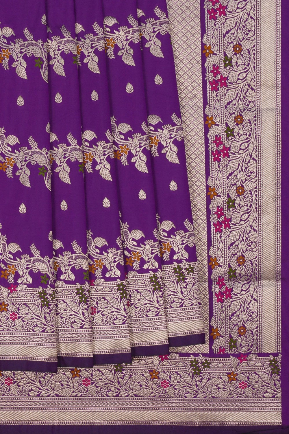 Image of Banarasi Brocade Silk Purple Saree