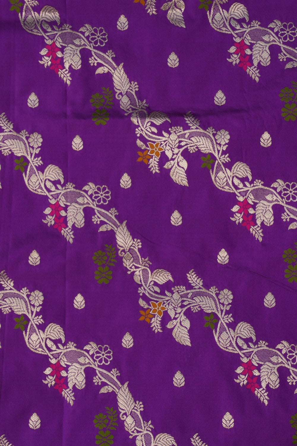 Image of Banarasi Brocade Silk Purple Saree