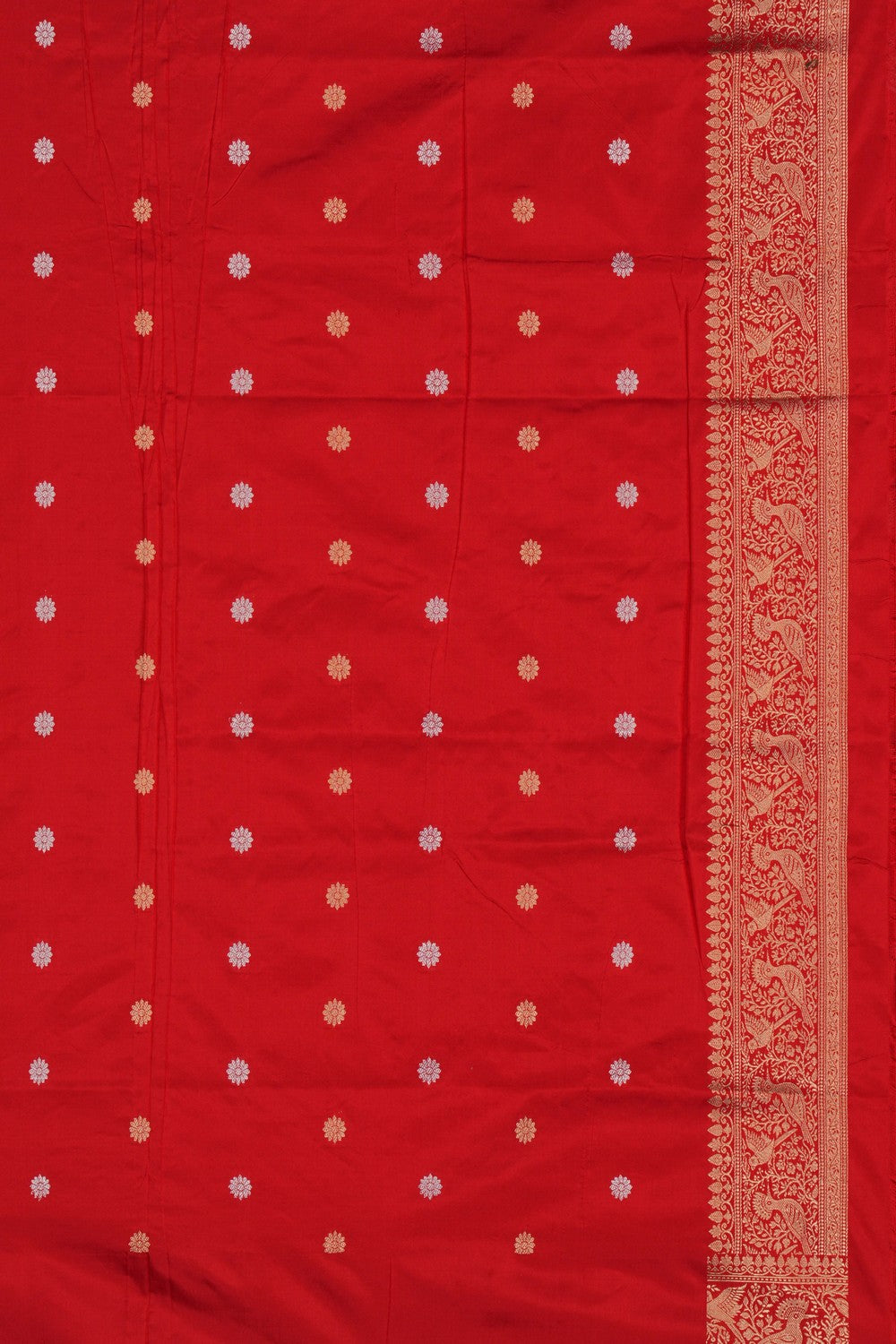 Image of Banarasi Silk Red Saree