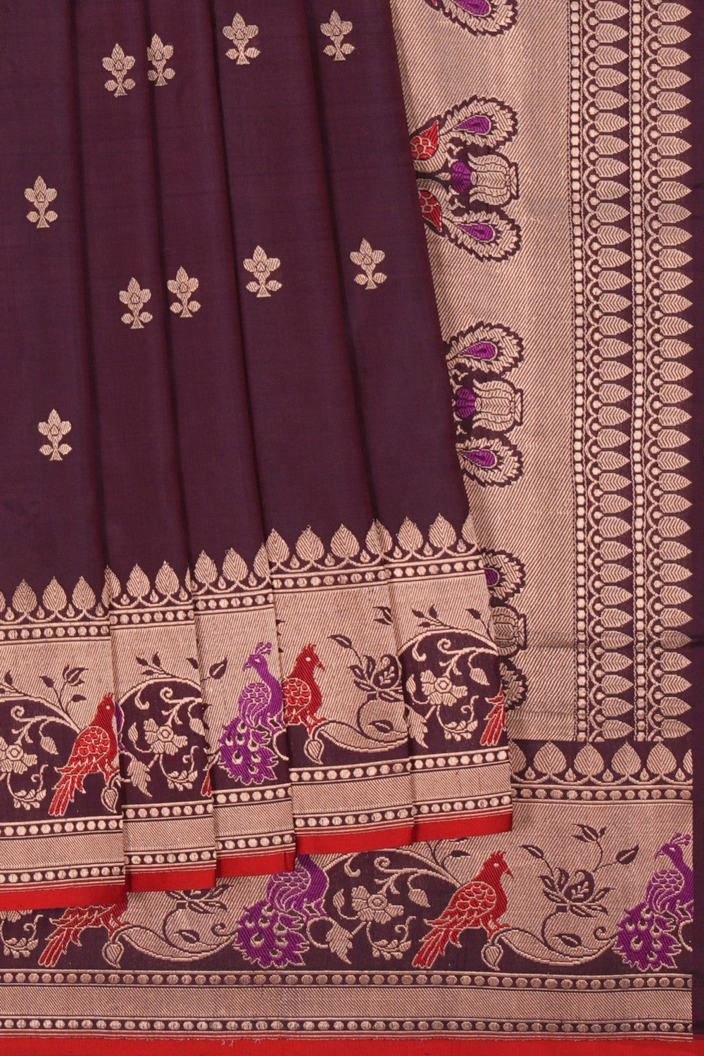 Image of Banarasi Silk Brown Saree