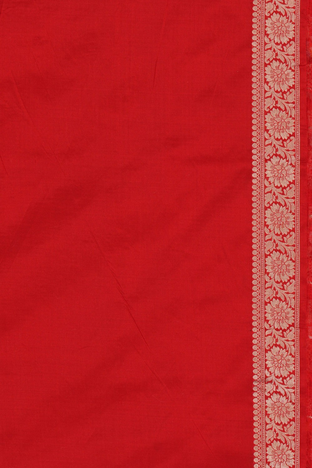 Image of Banarasi Brocade Silk Red Saree