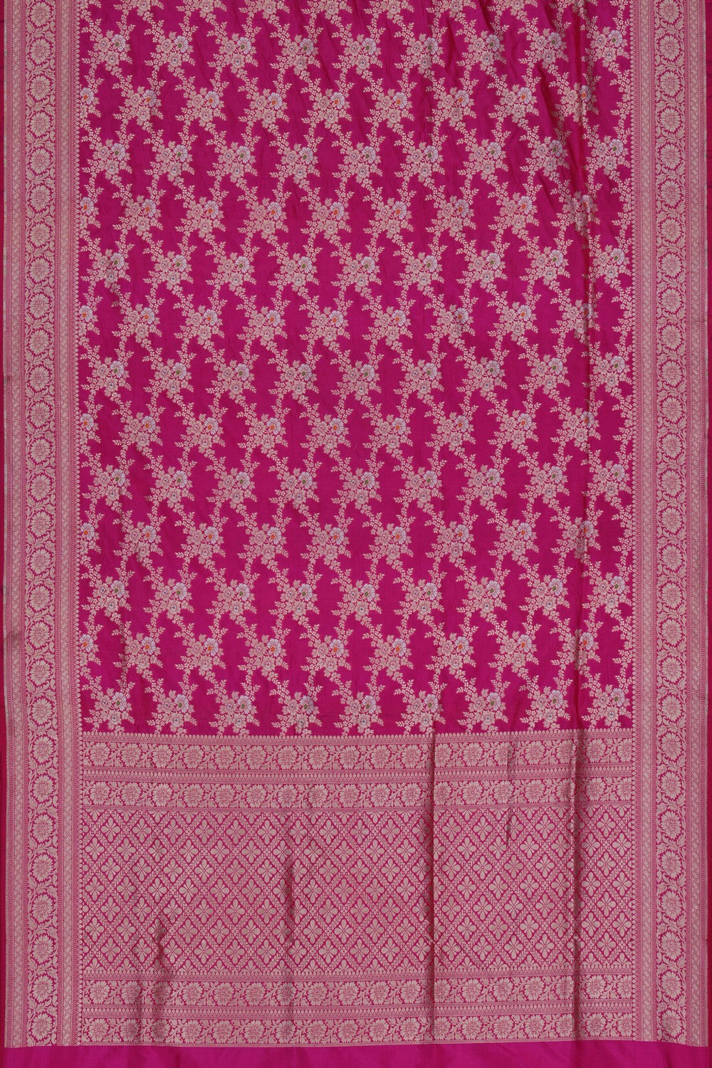 Image of Banarasi Brocade Silk Pink Saree
