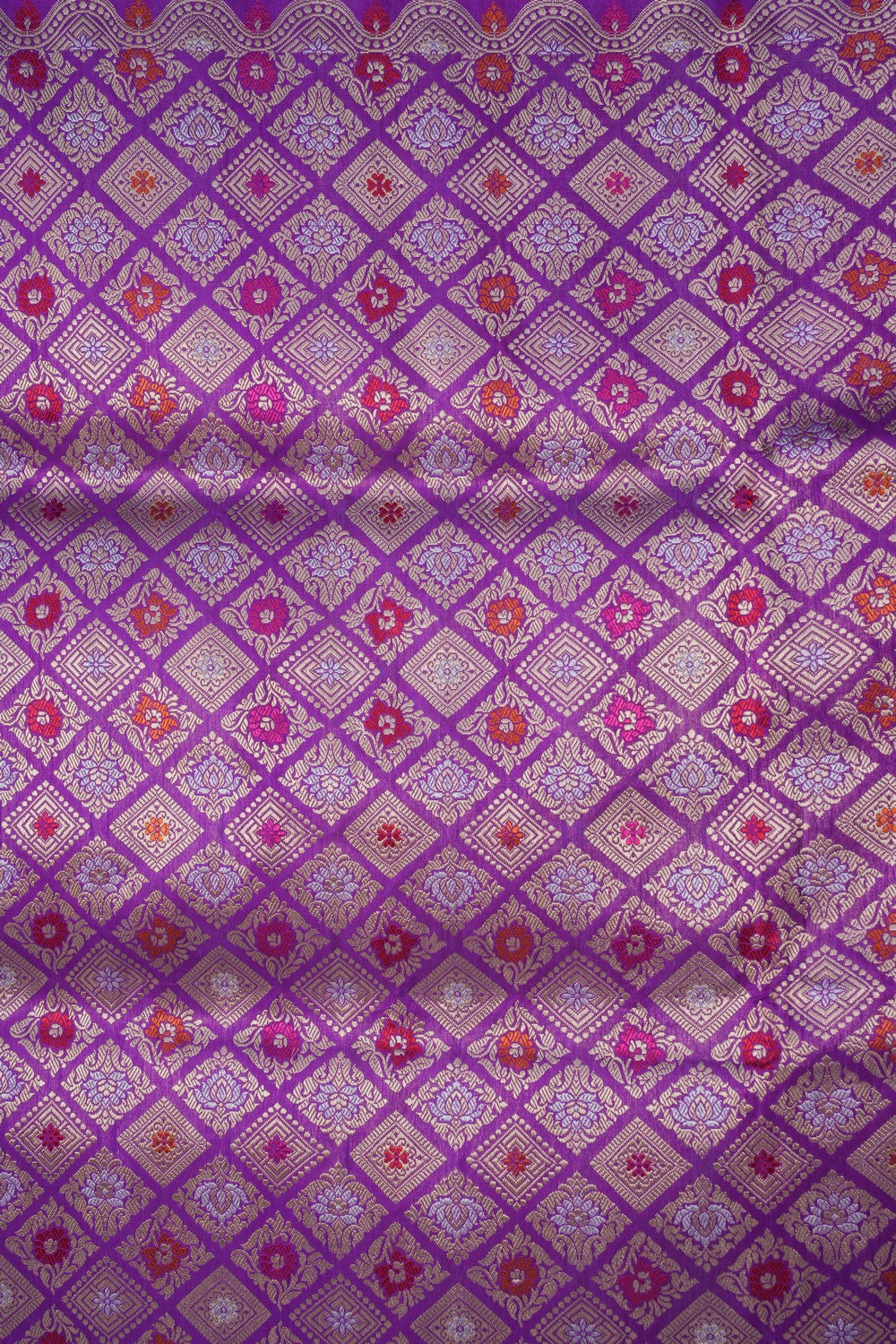 Image of Banarasi Brocade Silk Purple Saree
