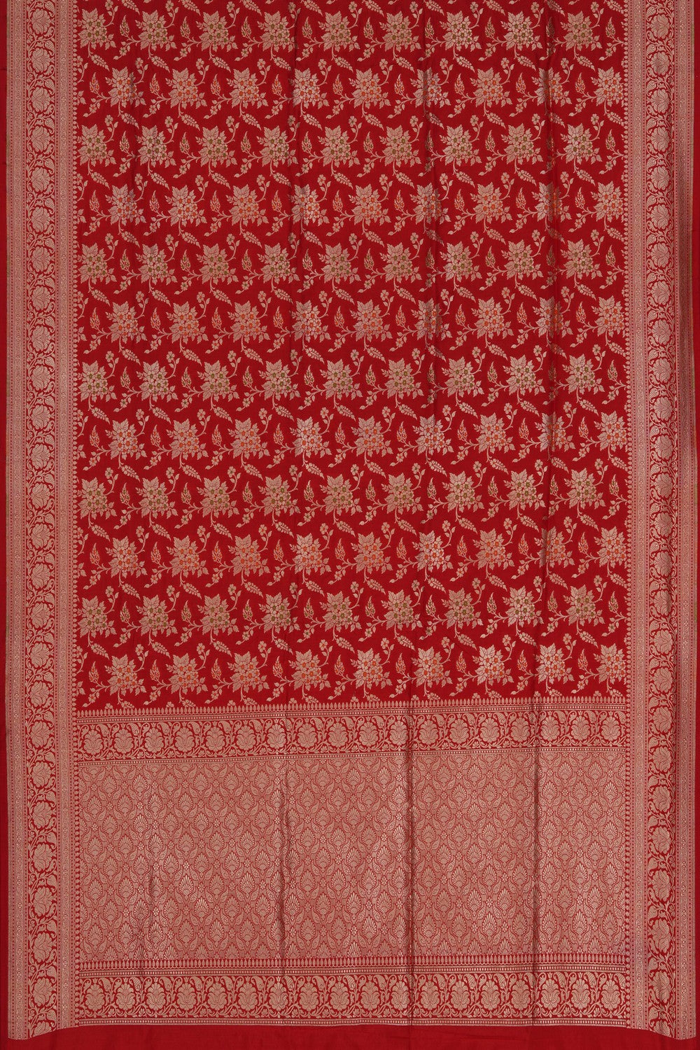 Image of Banarasi Silk Red Saree