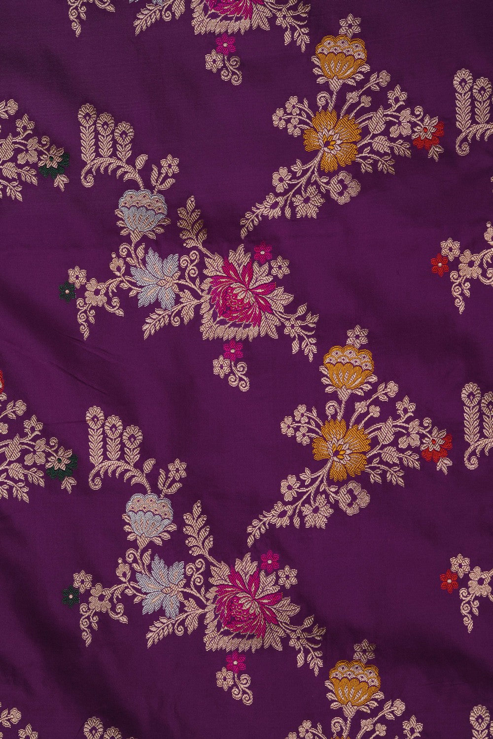 Image of Banarasi Silk Purple Saree