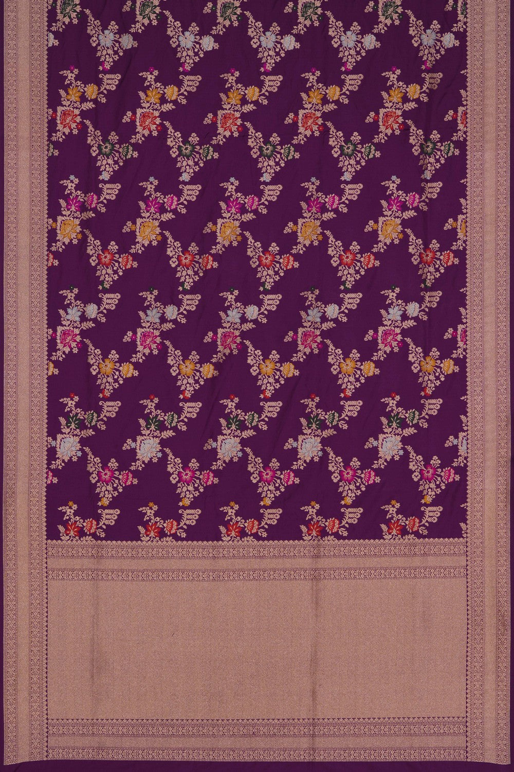 Image of Banarasi Silk Purple Saree