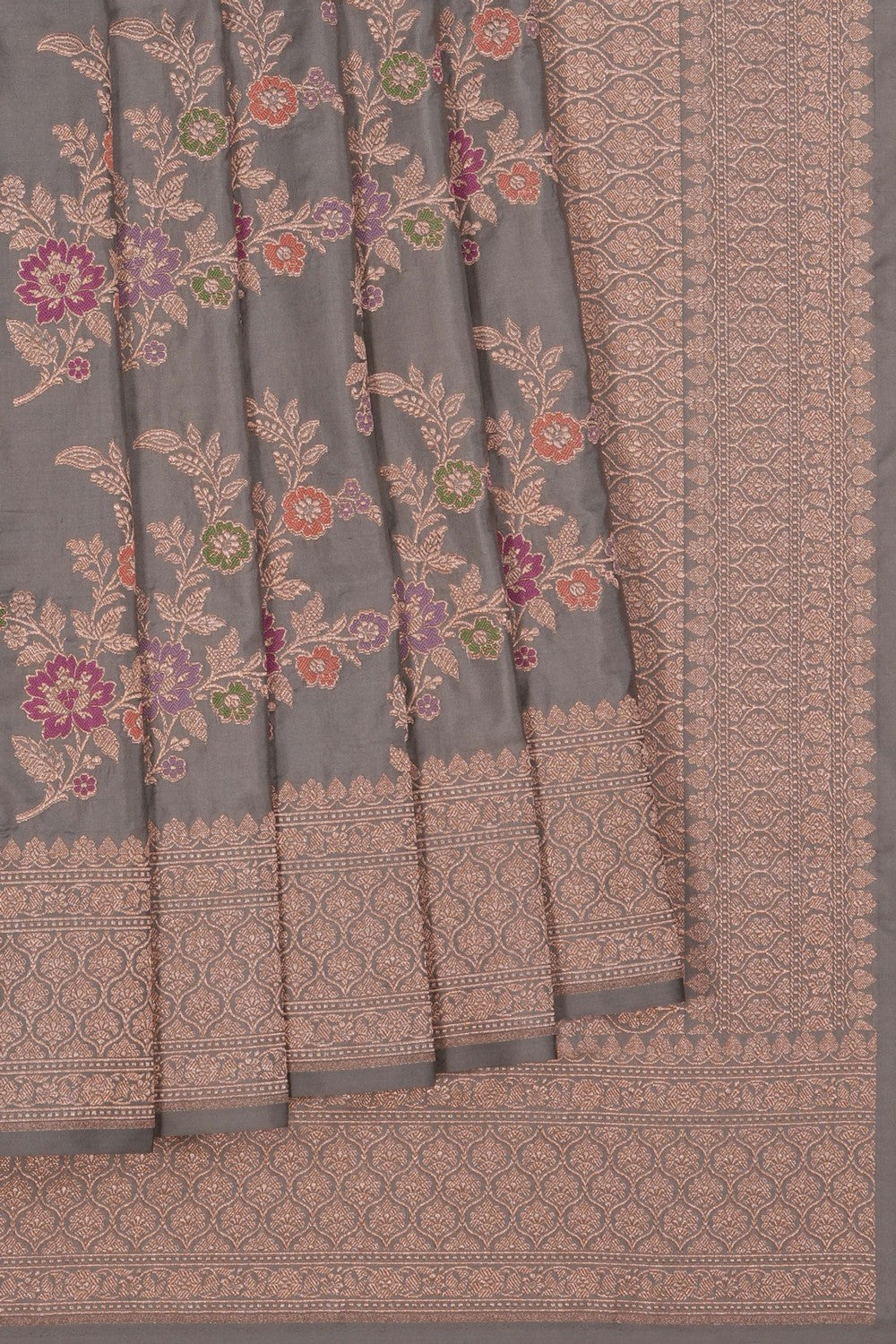 Image of Banarasi Silk Grey Saree