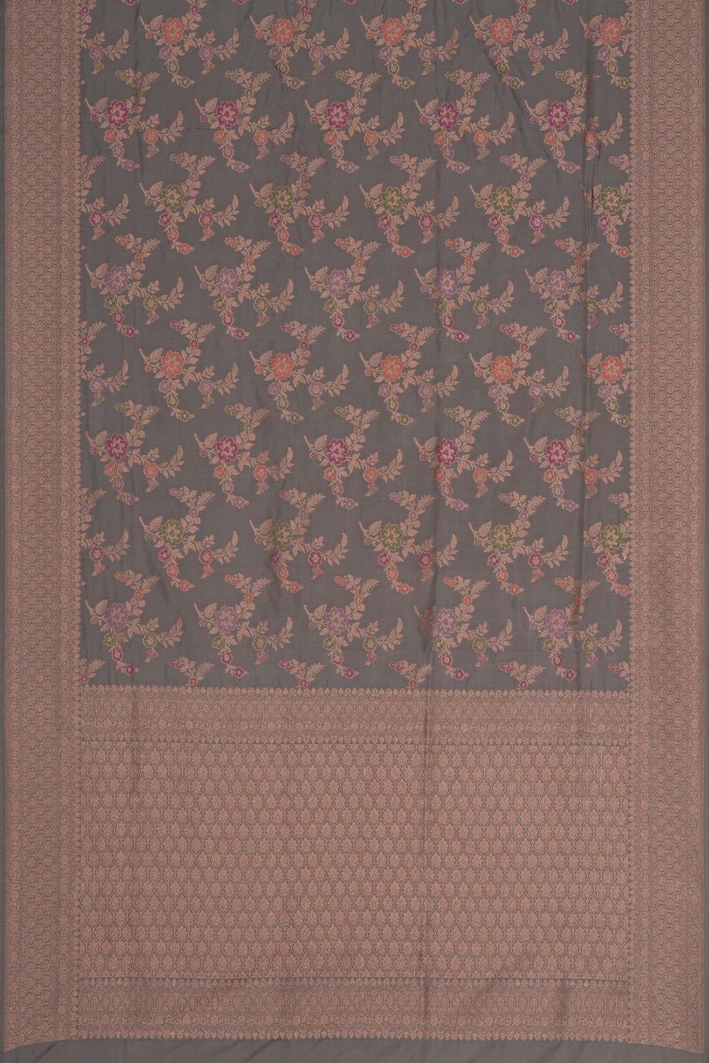 Image of Banarasi Silk Grey Saree