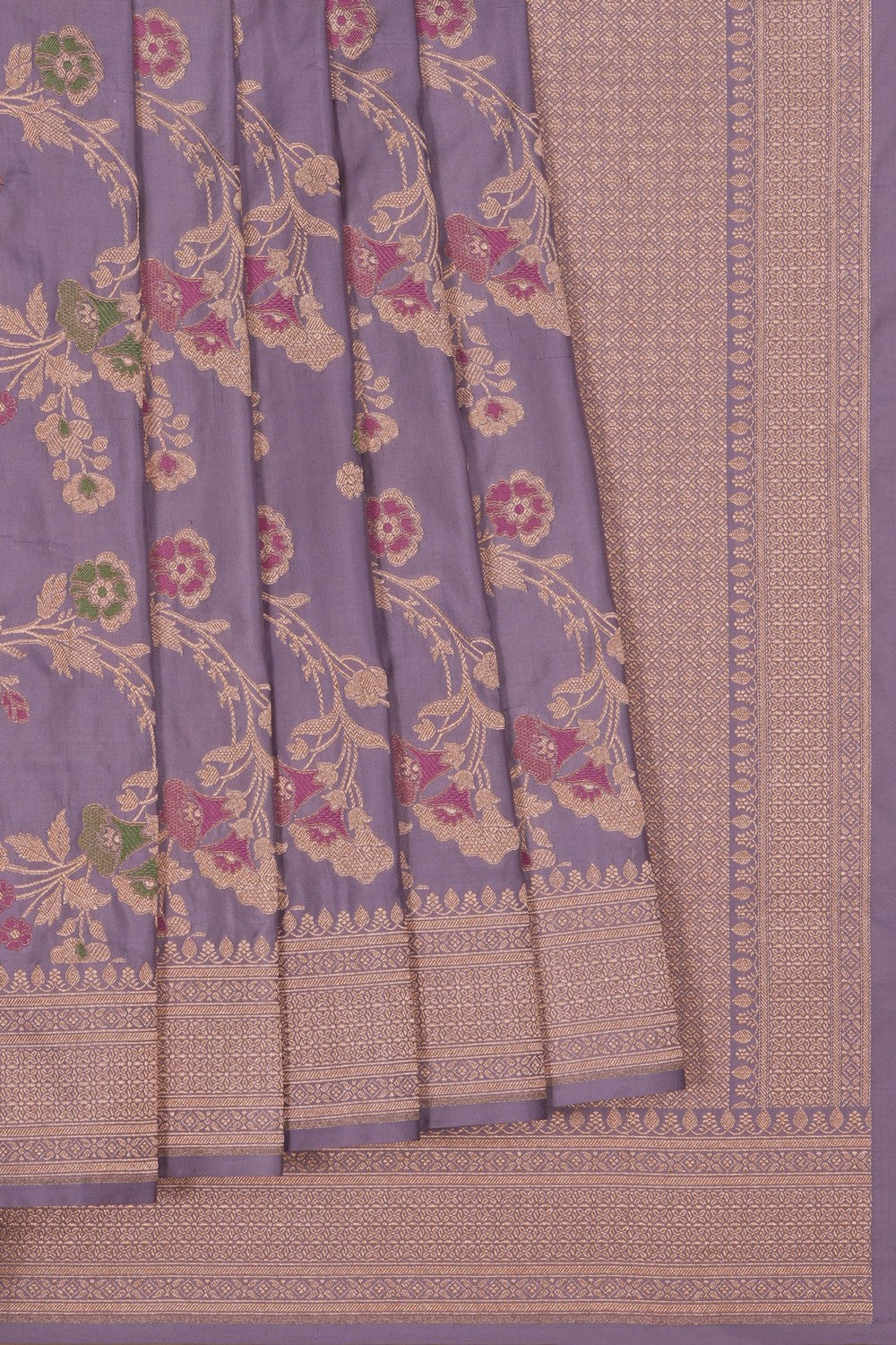 Image of Banarasi Silk Purple Saree