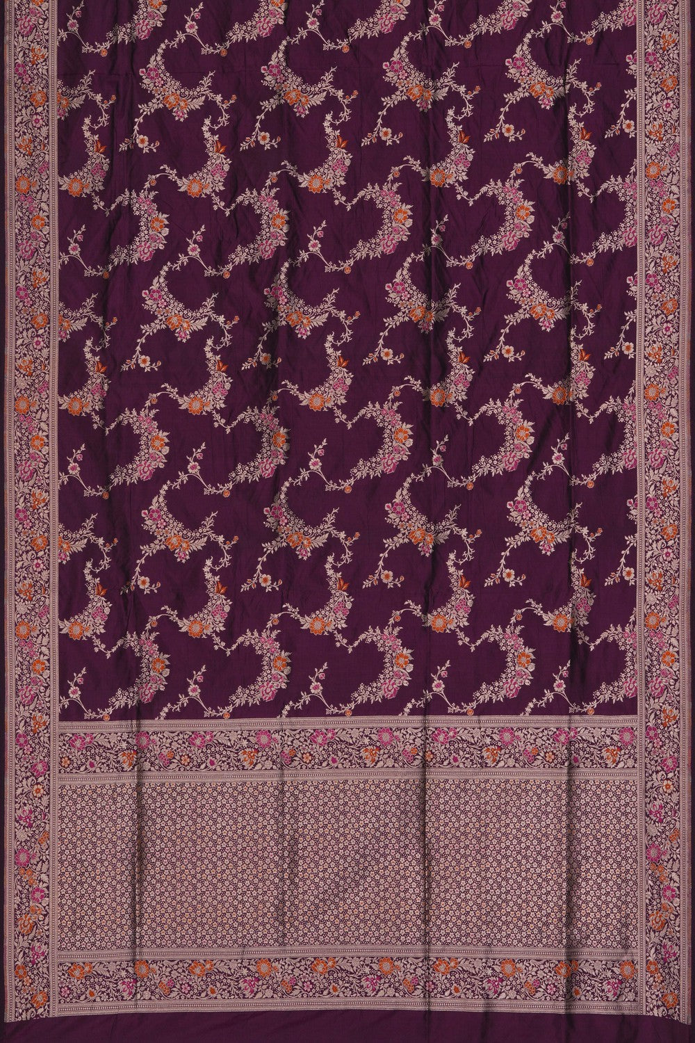 Image of Banarasi Brocade Silk Purple Saree