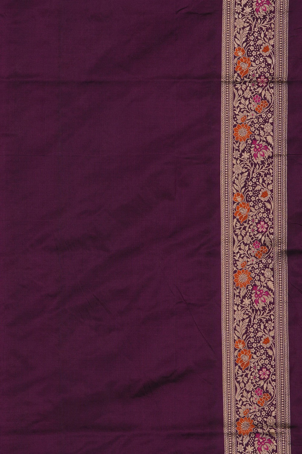 Image of Banarasi Brocade Silk Purple Saree