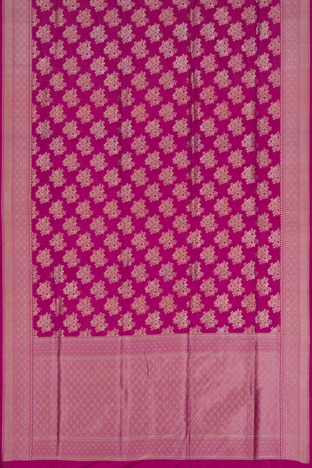 Image of Banarasi Brocade Silk Pink Saree