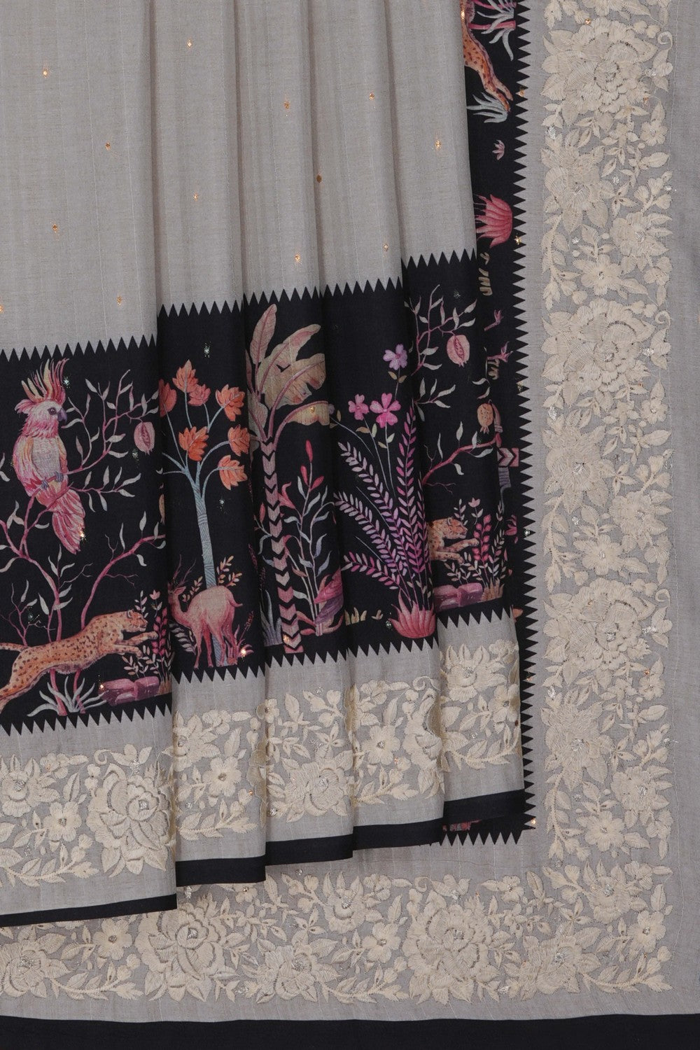 Tussar Silk Embroidery Saree