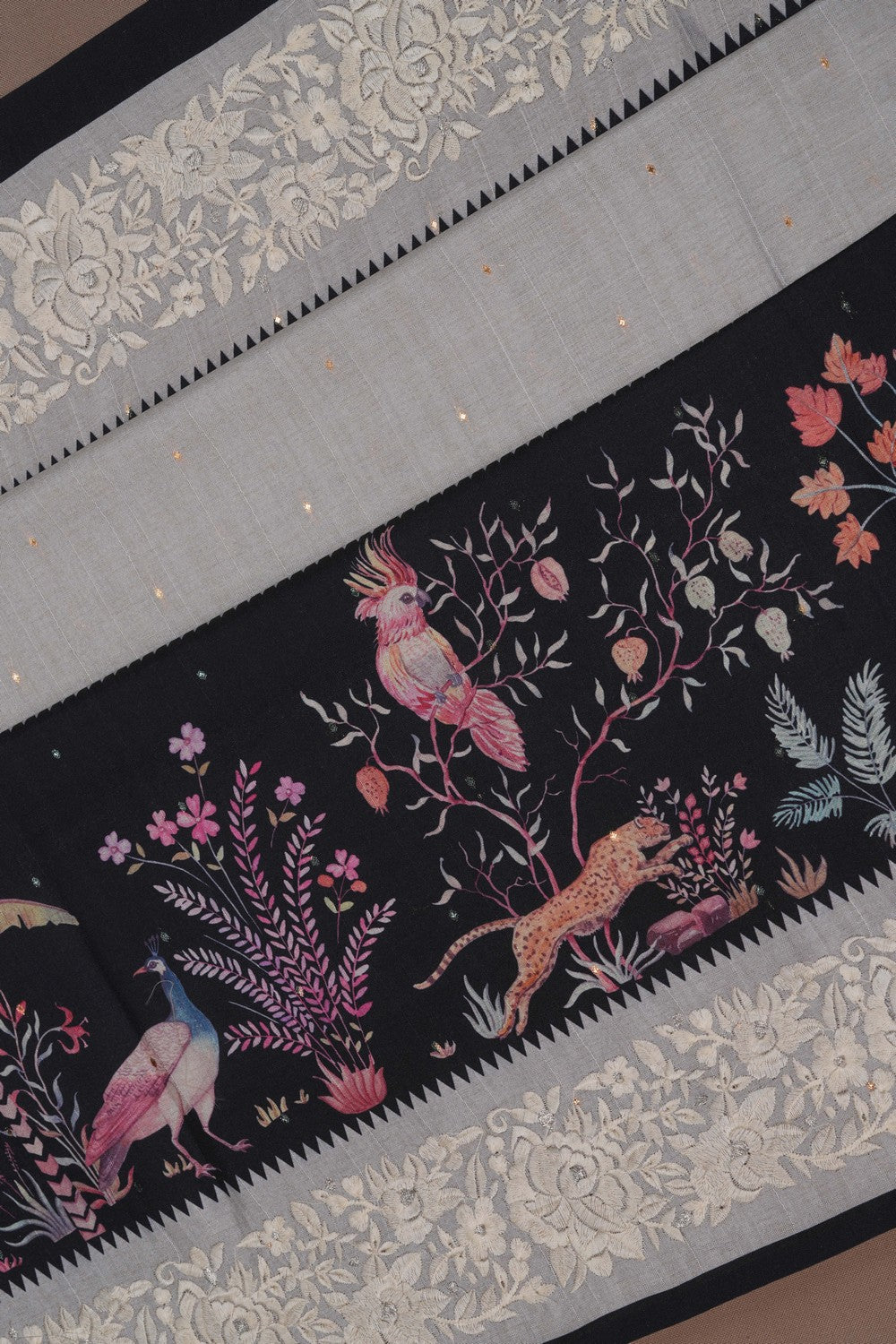 Tussar Silk Embroidery Saree