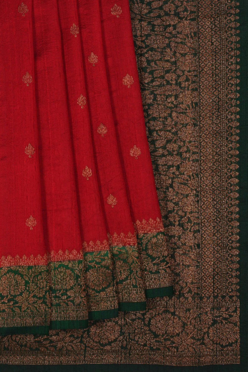 Image of Banarasi Dupion Silk Red Saree