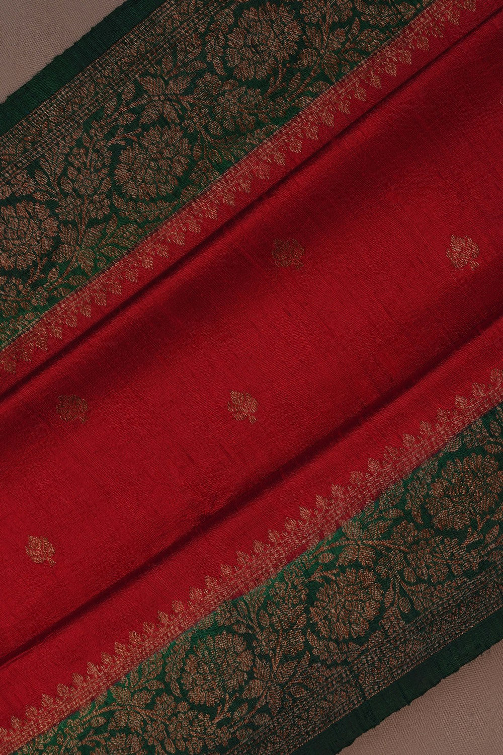 Image of Banarasi Dupion Silk Red Saree