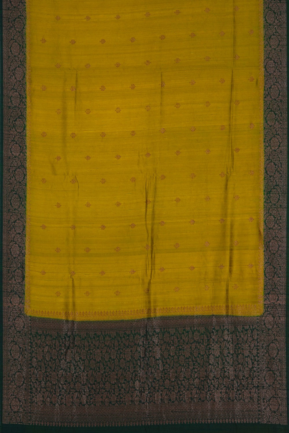 Image of Banarasi Dupion Silk Yellow Saree